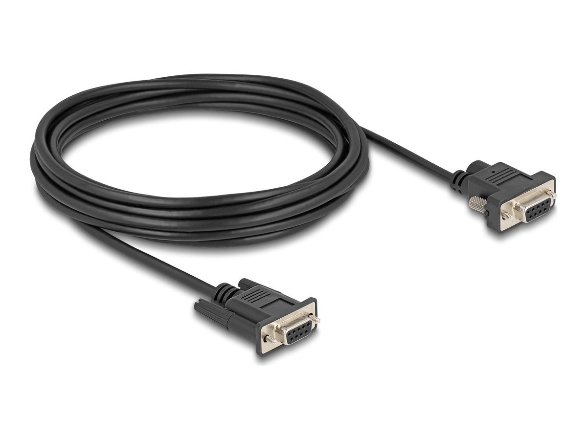 DELOCK Seriell Kabel RS-232 D-Sub9 Buchse zu D-Sub9 Buchse 5m - Vorderansicht