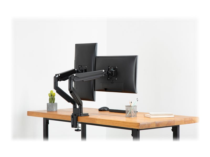 DIGITUS Dual Gasdruck Monitor Klemm-Halter Vorderansicht