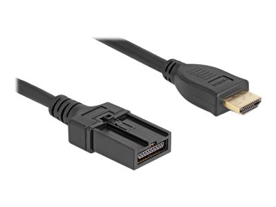 DELOCK HDMI Automotive Kabel HDMI-A Stecker auf HDMI-E Stecker 3m - Vorderansicht