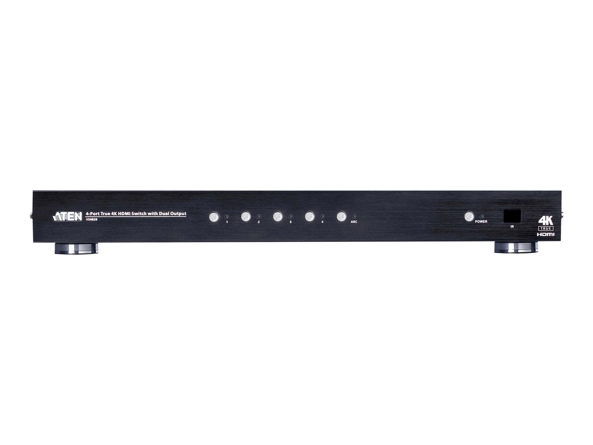 ATEN VS482B 4-Port True 4K HDMI Switch Vorderansicht