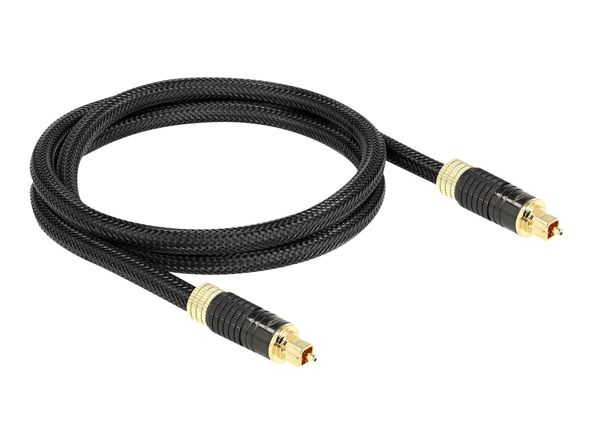 DELOCK TOSLINK Standard Kabel Stecker - Stecker 1m Vorderansicht