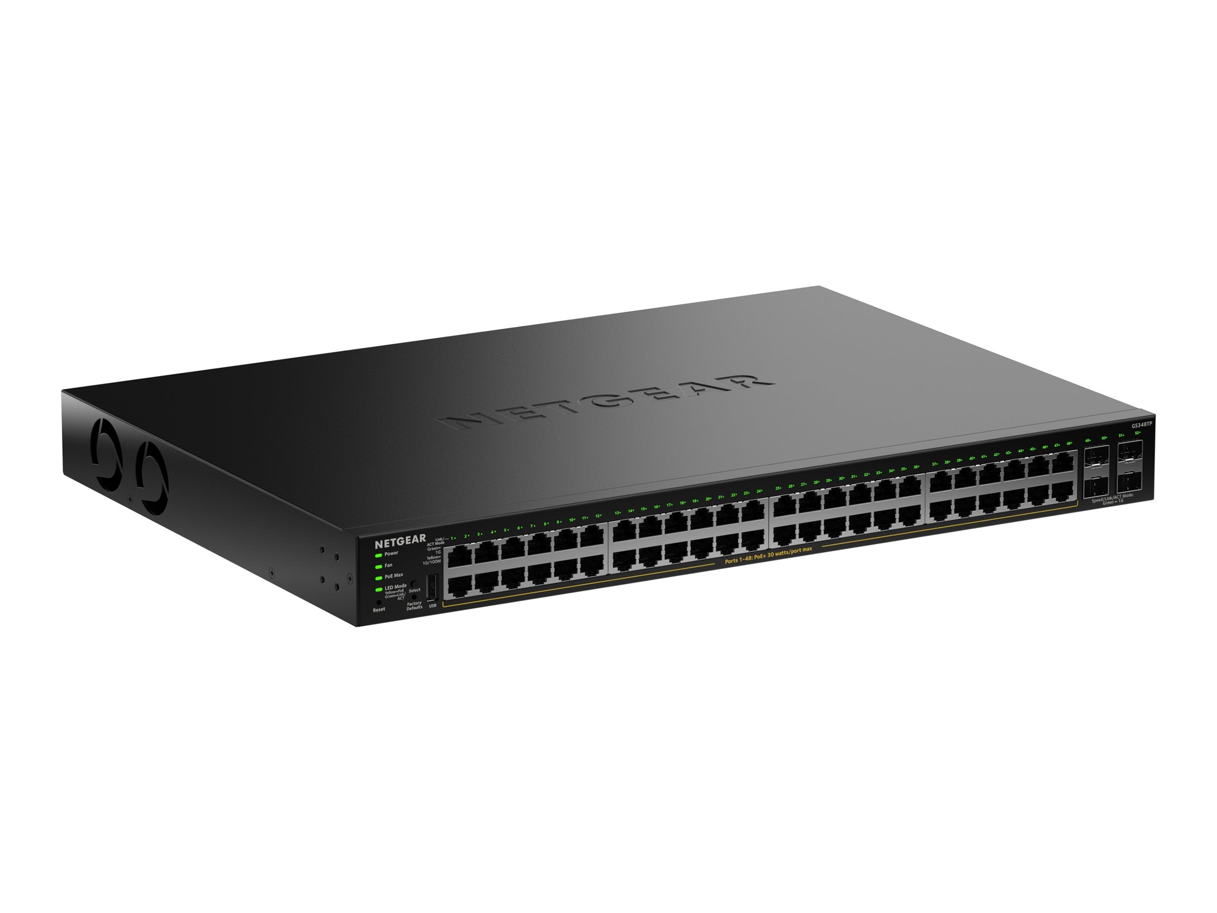 NETGEAR S350 Series 48-Port Gigabit Ethernet PoE+ Switch - Vorderansicht