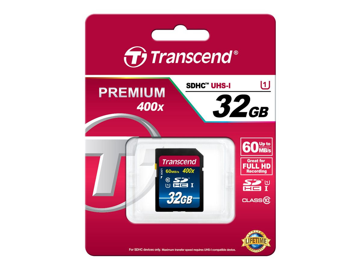 TRANSCEND Premium 32GB SDHC UHS-I Card Verpackung
