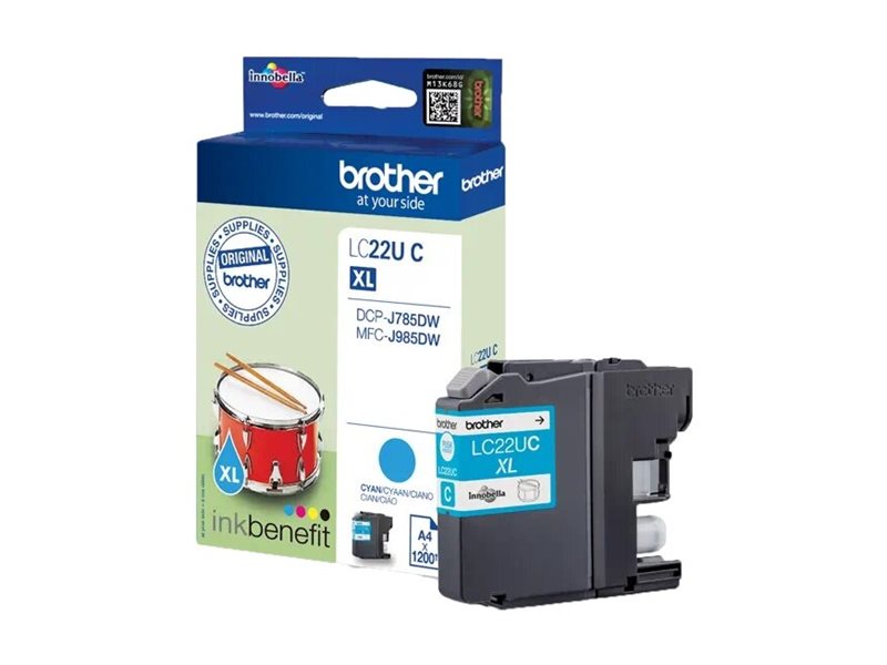 BROTHER LC-22UC Tintenpatrone Cyan Verpackung