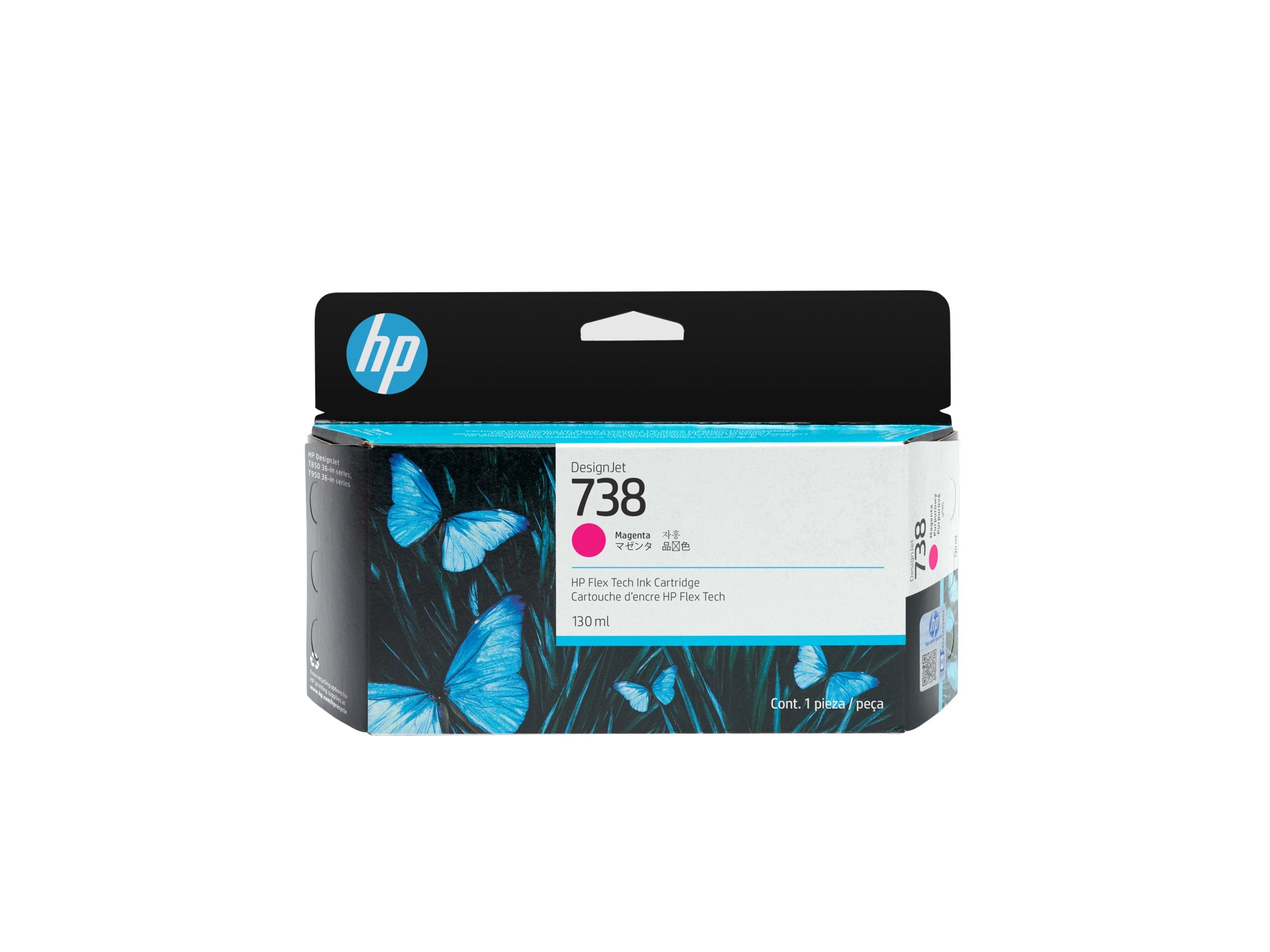 HP 738 130-ml Magenta DesignJet Ink Cartridge Detailansicht