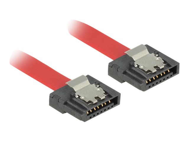 DELOCK SATA 6 Gb/s Kabel 100cm rot FLEXI - Vorderansicht