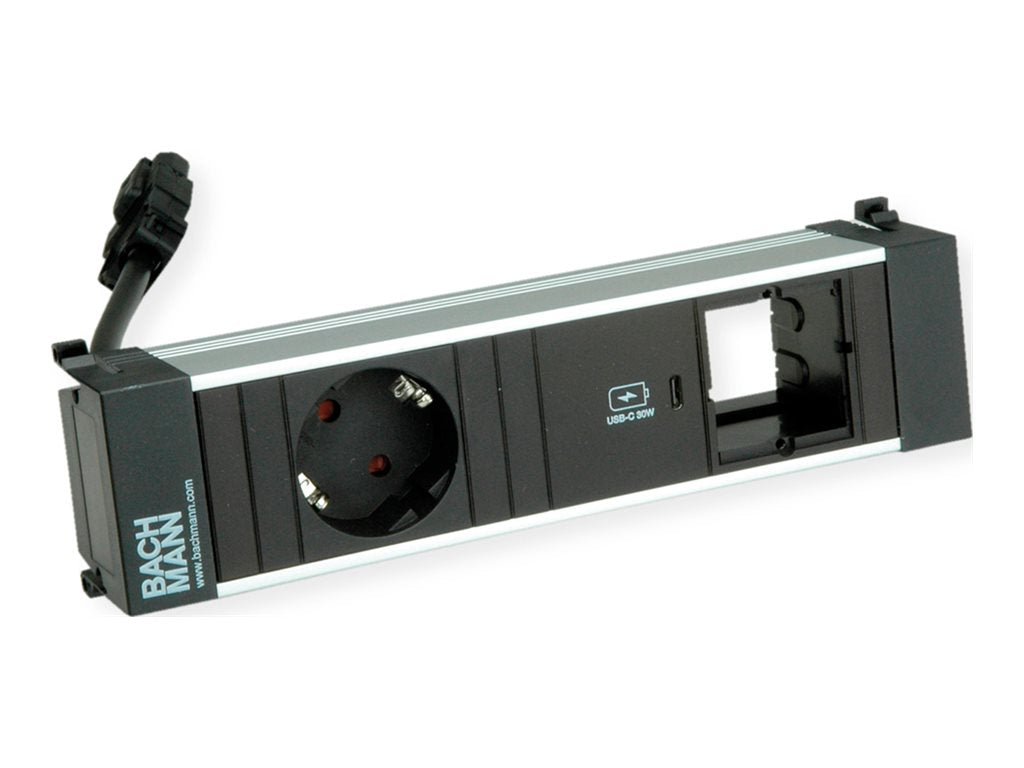 BACHMANN POWER FRAME 1xCEE7/3 1xUSB C 30W Vorderansicht