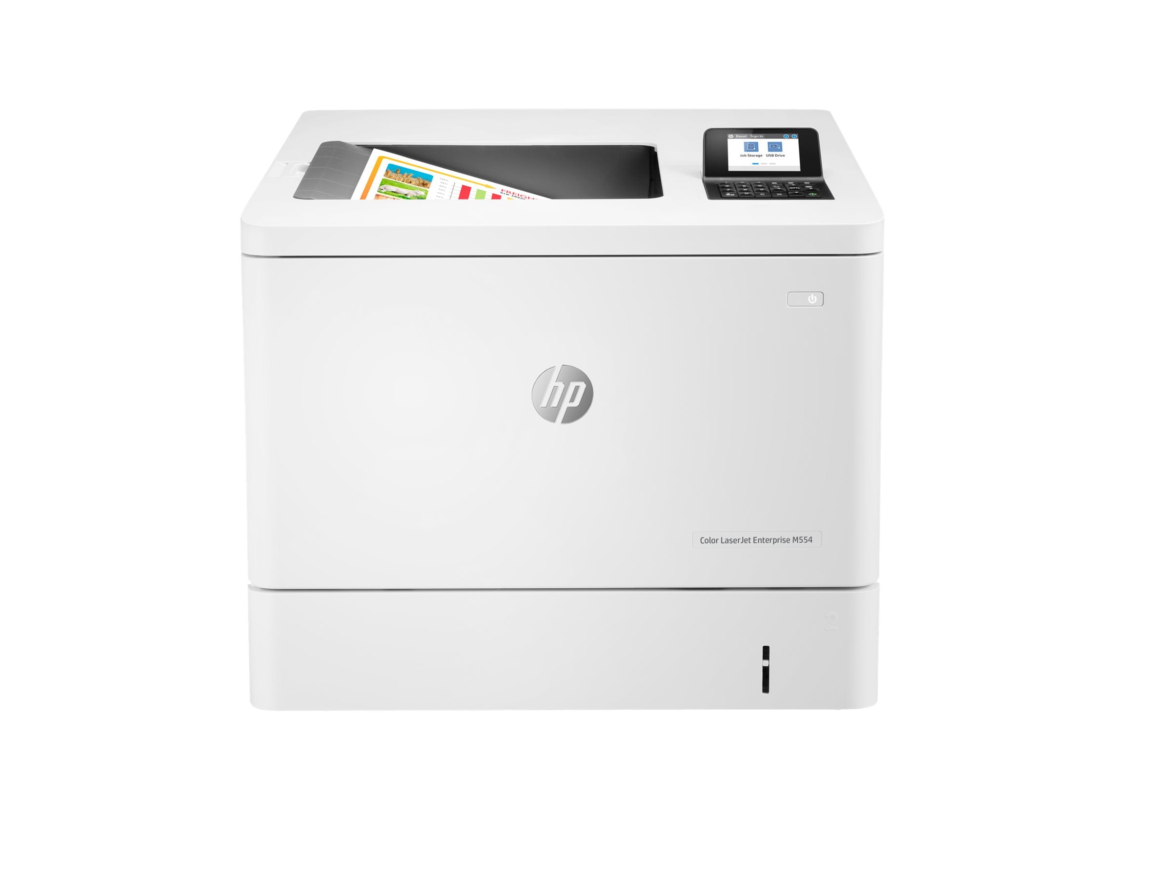 HP Color LaserJet Enterprise M554dn Seitenansicht