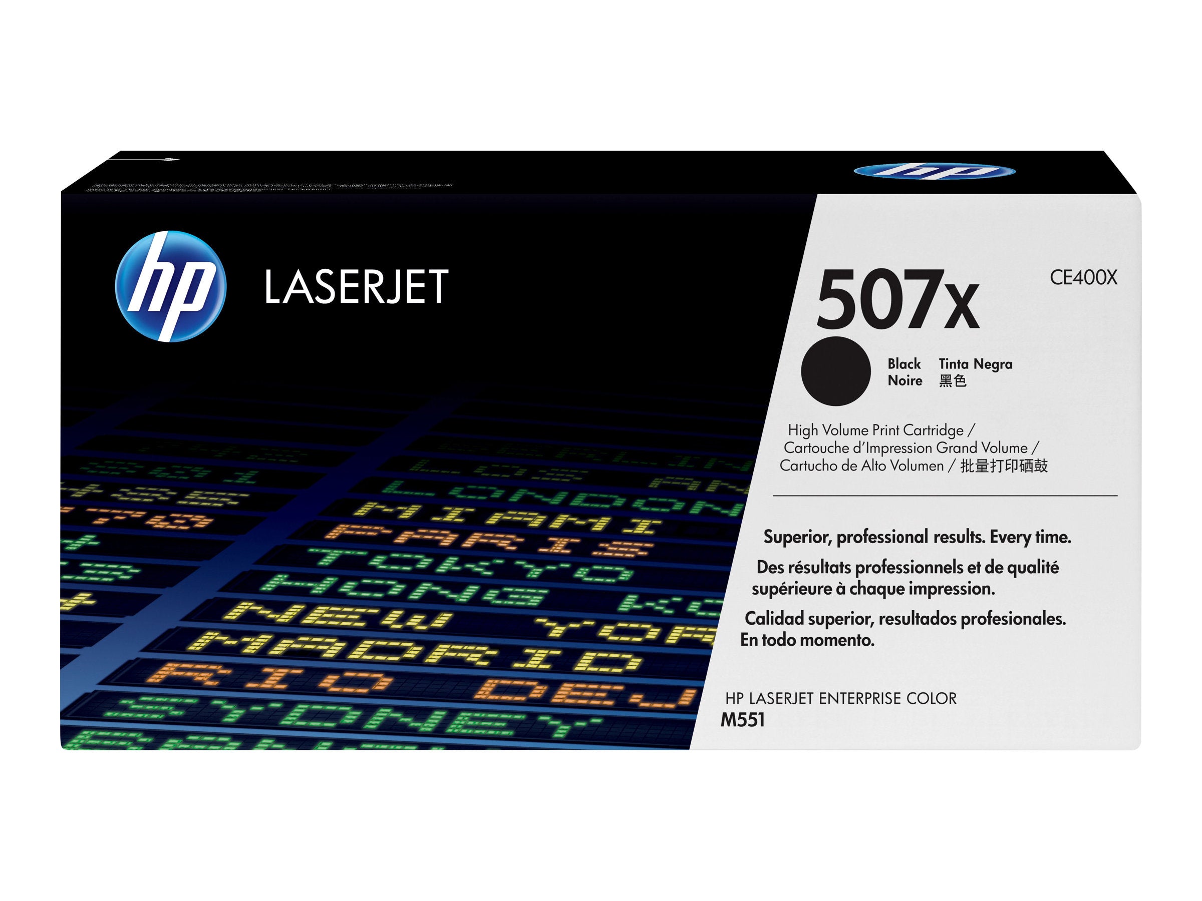 HP 507X Tonerpatrone CE400X schwarz Vorderansicht