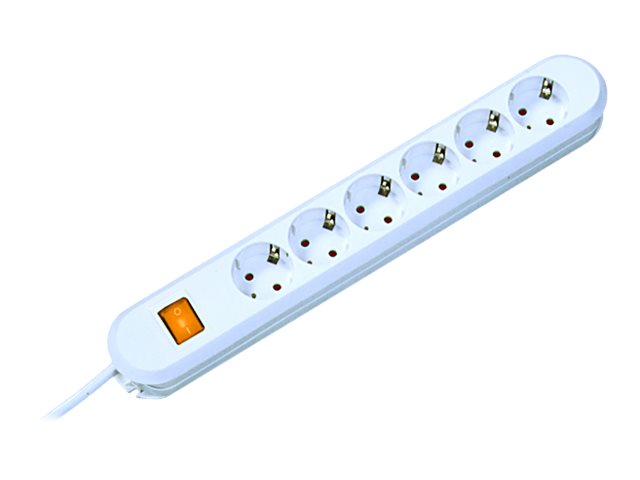 BACHMANN SMART Steckdosenleiste 6x Schutzkontakt Schalter weiss 1