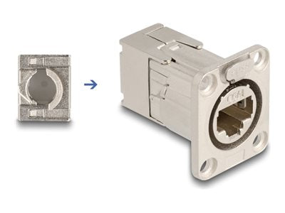DELOCK D-Typ RJ45 Einbaubuchse Vorderansicht