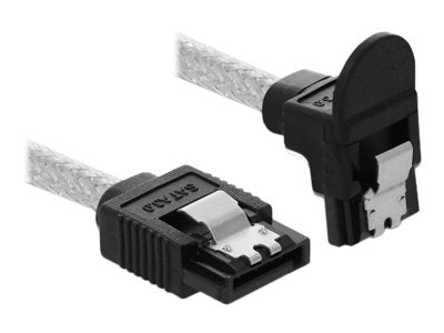DELOCK SATA 6 Gb/s Kabel gerade auf unten gewinkelt 50cm - Vorderansicht