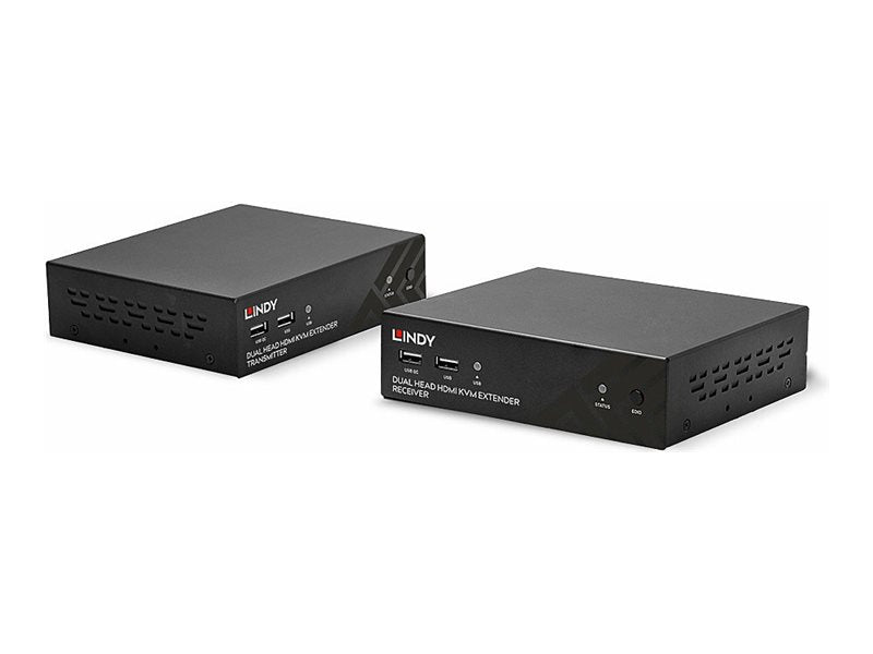 LINDY 100m Cat.6 Dual Head HDMI USB IR Steuerung Anschlussmöglichkeiten