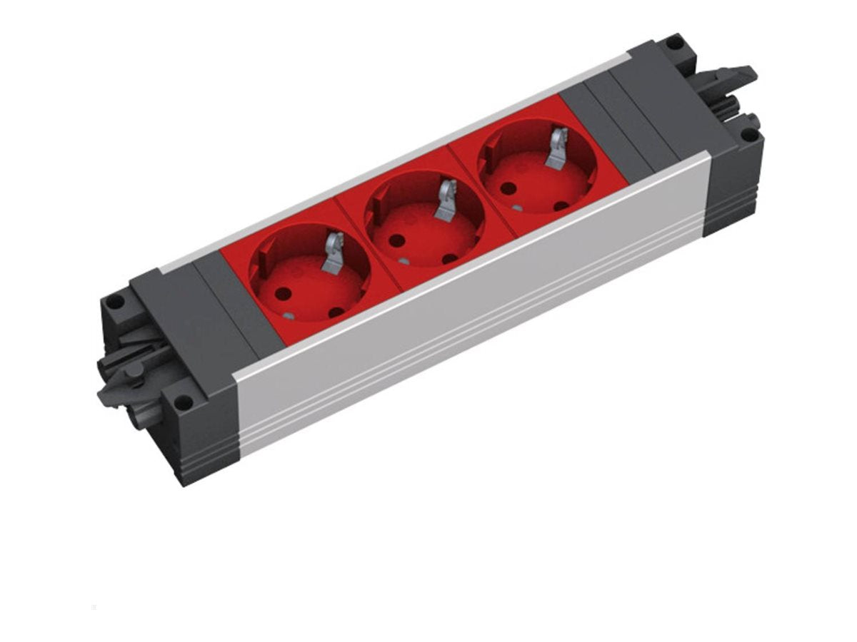 BACHMANN STEP ALU 3xCEE7/3 rot GST18 - Vorderansicht