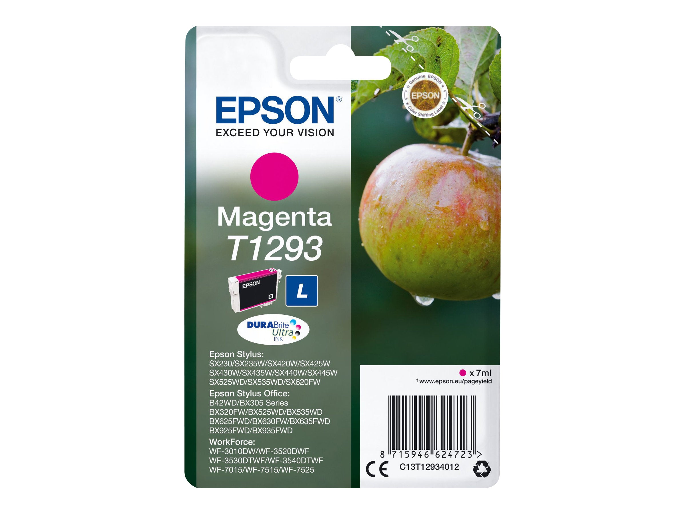 EPSON T1293 Tintenpatrone magenta Vorderansicht