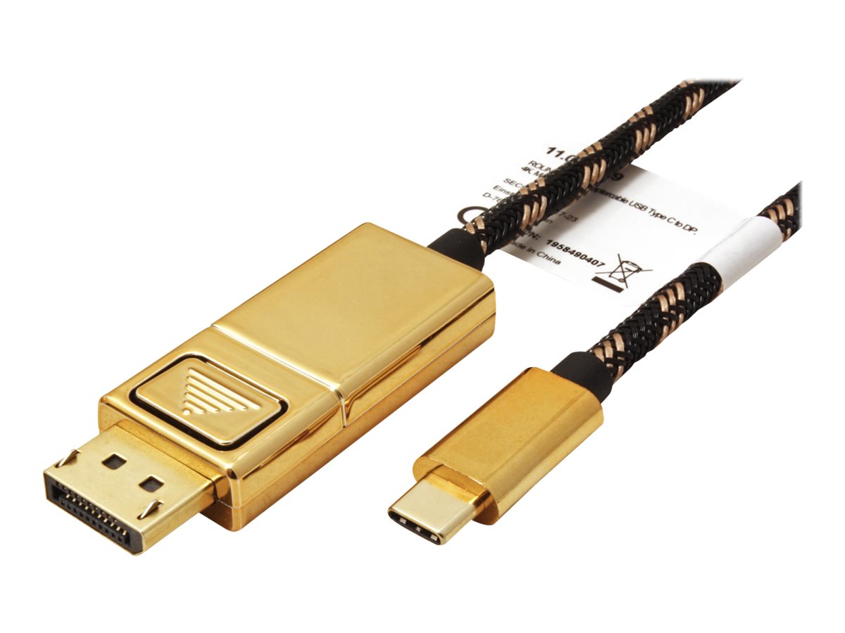 ROLINE GOLD USB Typ C - DisplayPort Adapterkabel v1.2 ST/ST 2m - Verpackung