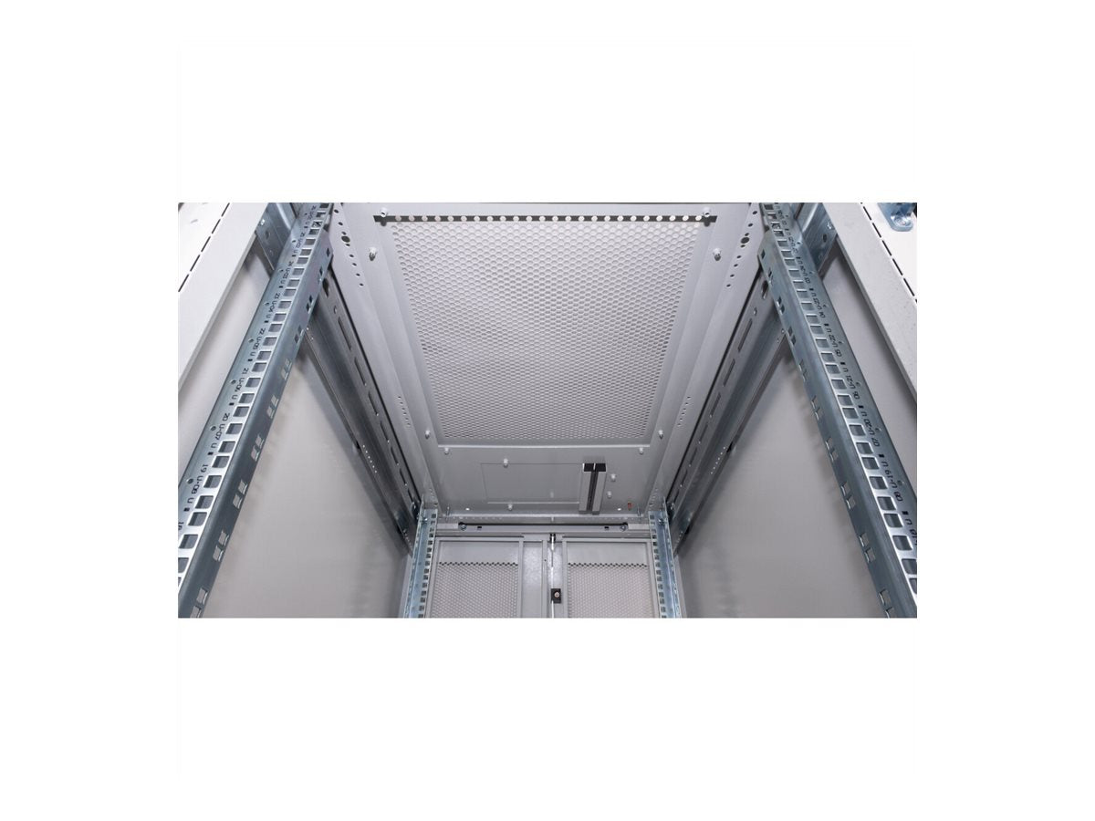 ROLINE Serverschrank 48,26cm 19Zoll 26 HE 600x1000 BxT grau - Detailansicht der Tür