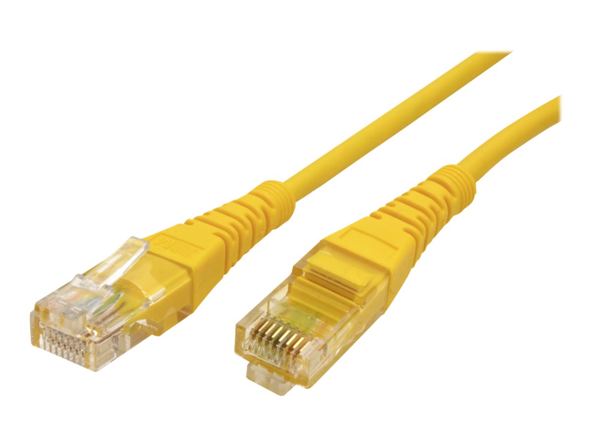 ROLINE Patchkabel Kat.5e Class D UTP gelb 0,5m - Detailansicht der Stecker