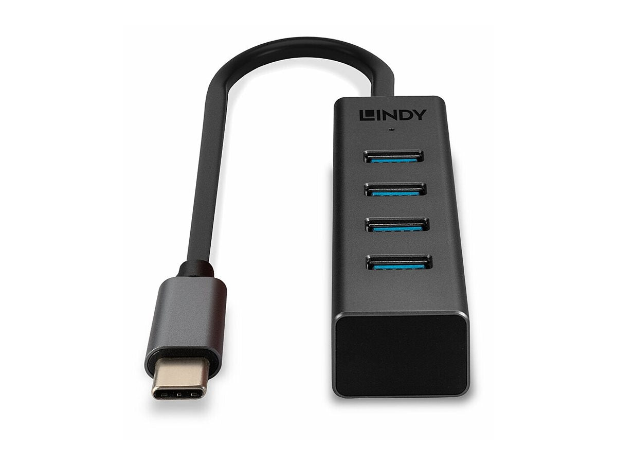 LINDY 4 Port USB 3.2 Typ C Hub - Vorderansicht