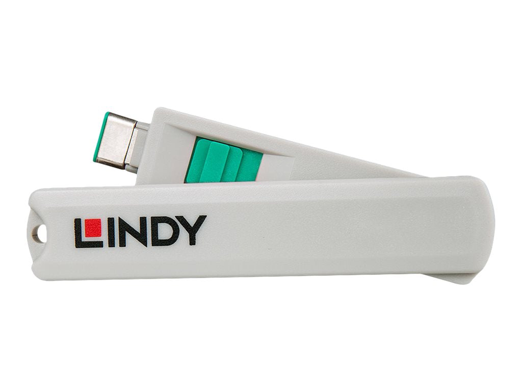 LINDY USB Typ C Port Schloss gruen Verpackung