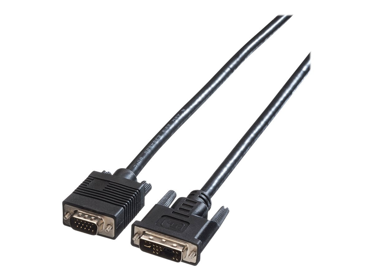 ROLINE DVI-VGA-Kabel DVI 12+5 ST ST 5m - Vorderansicht