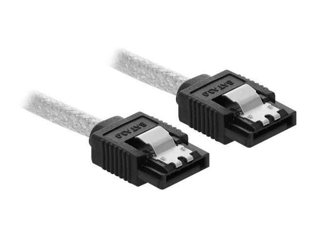 DELOCK SATA 6 Gb/s Kabel 70cm transparent - Vorderansicht
