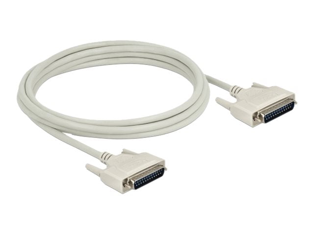 DELOCK Serielles Kabel D-Sub 25 Stecker zu Stecker 3m - Vorderansicht