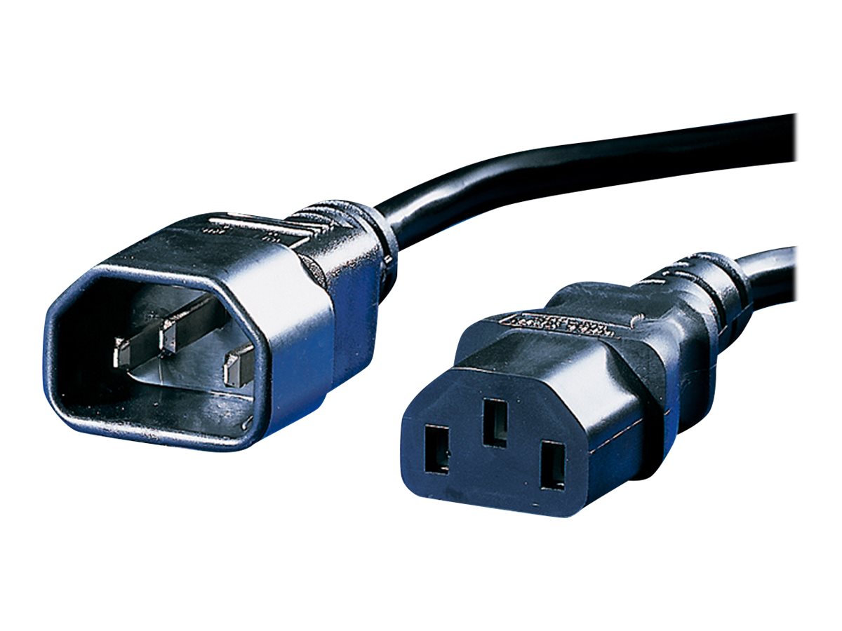 VALUE Apparate-Verbindungskabel IEC 320 C14 - C13 schwarz 3m - Vorderansicht