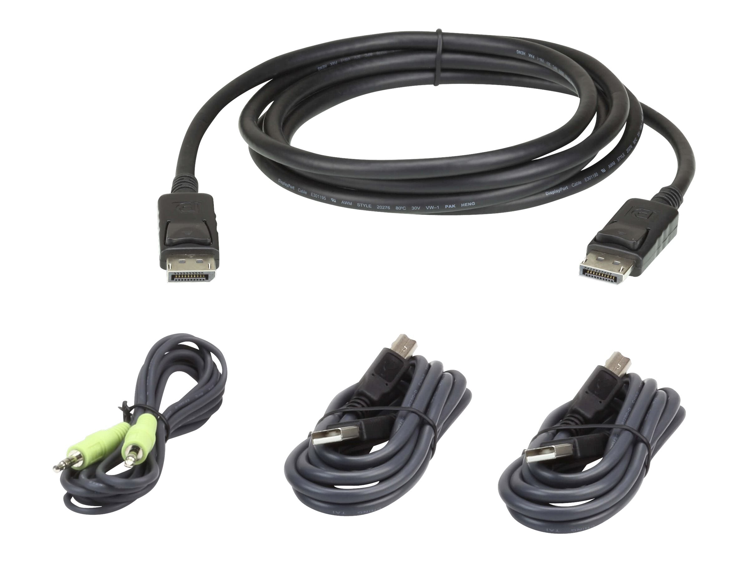 ATEN 2L-7D03UDPX4 USB DisplayPort Secure KVM Kabel Set 3M - Vorderansicht