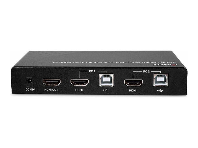 LINDY 2 Port HDMI 4K60 USB 2.0 & Audio KVM Switch Verpackung