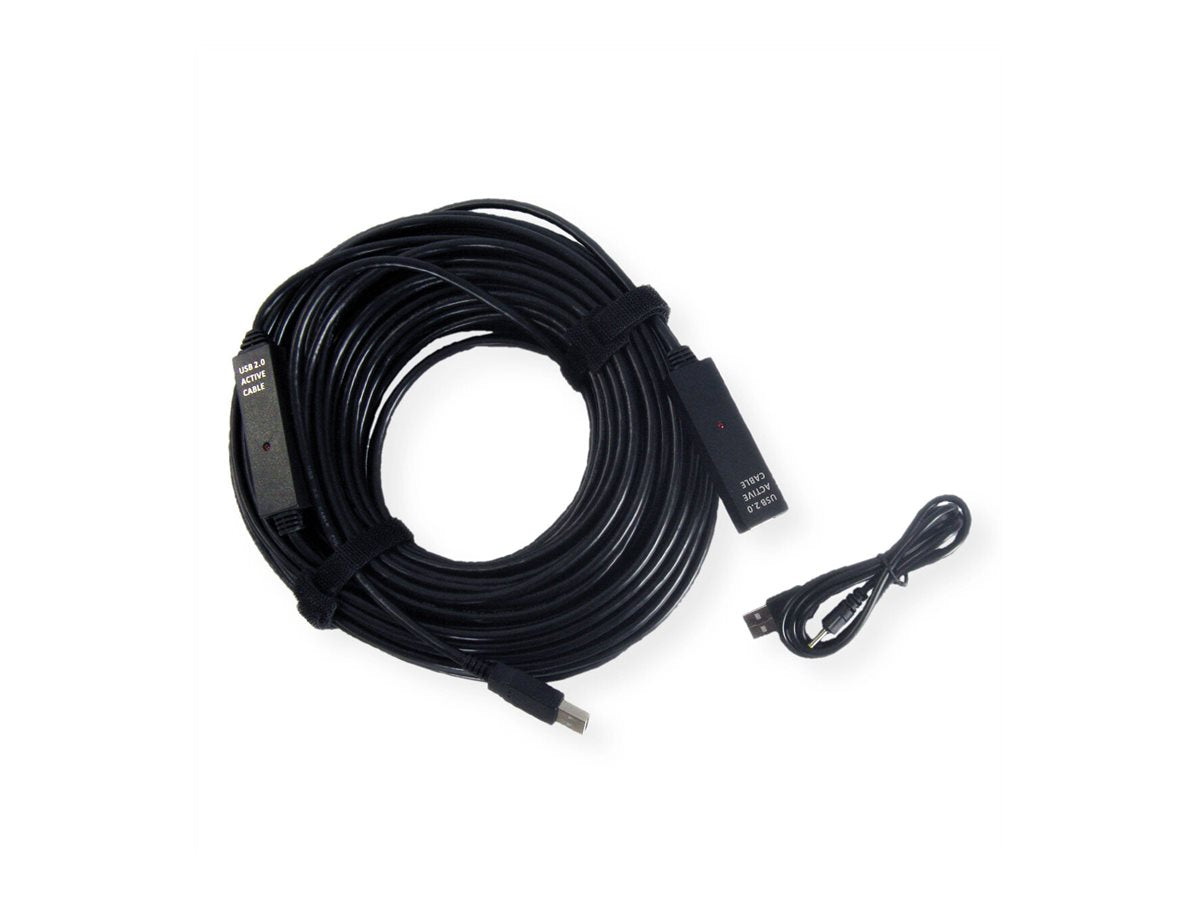 VALUE USB 2.0 aktive Kabelverlängerung schwarz 30m Detailansicht