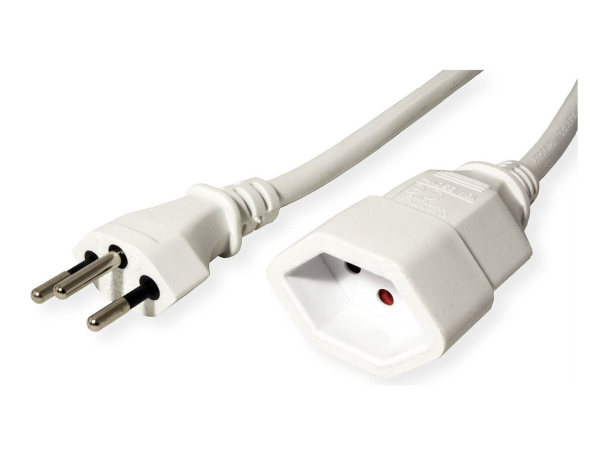 VALUE Verlängerungskabel T12/T13 weiss 10m - Vorderansicht
