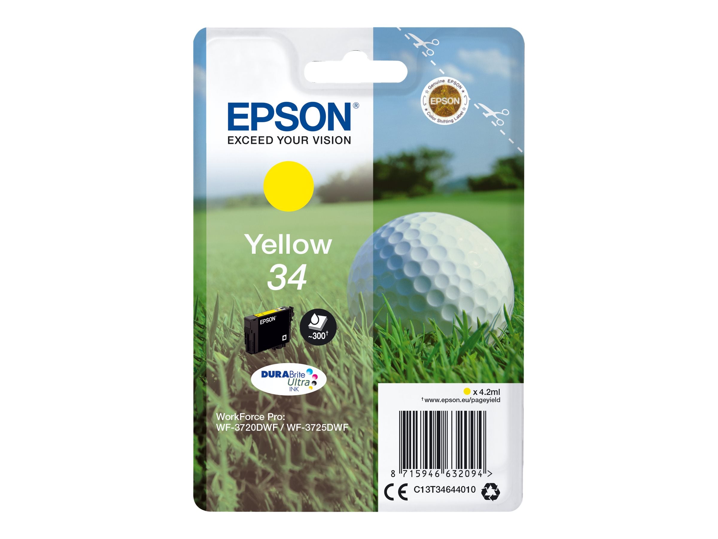 EPSON 2LB Singlepack Yellow 34 - DURABrite Ultra Ink Verpackung