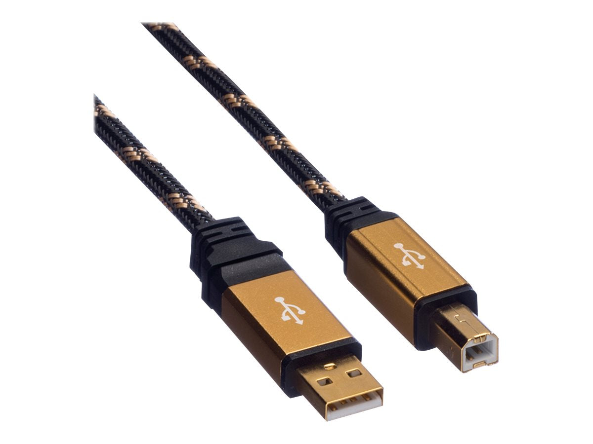 ROLINE GOLD USB 2.0 Kabel Typ A-B 4,5m Detailansicht
