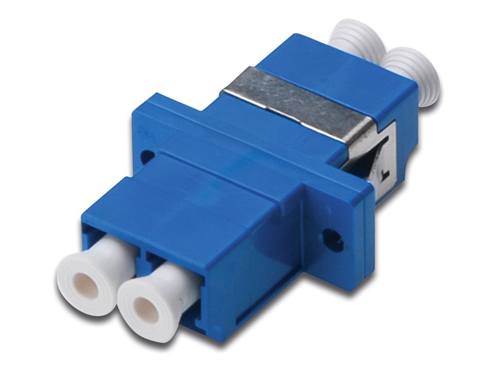 DIGITUS LWL Kupplung Duplex LC auf LC SM OS2 Blau - Vorderansicht