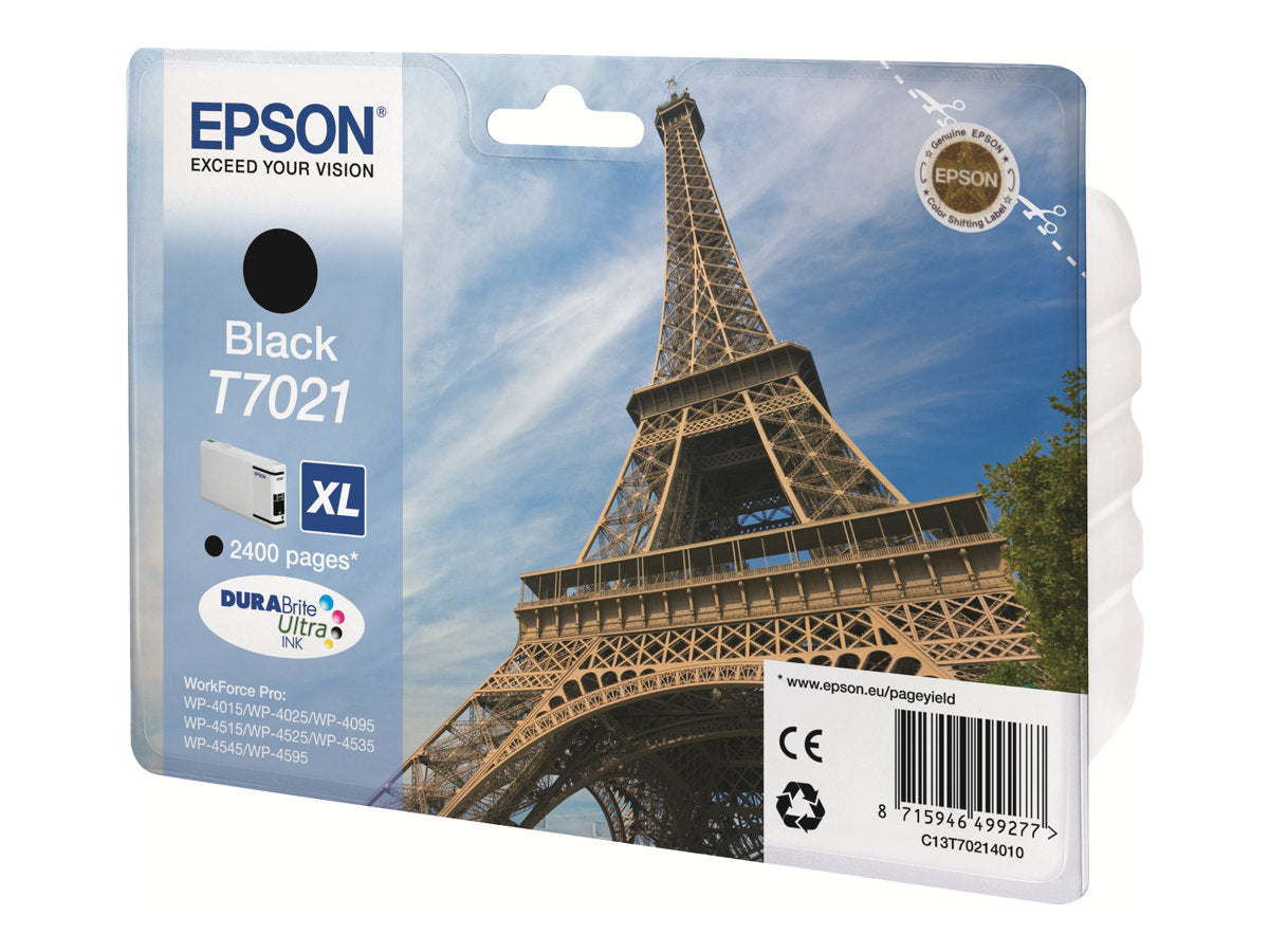 EPSON T7021 Tintenpatrone schwarz hochkapazität Vorderansicht