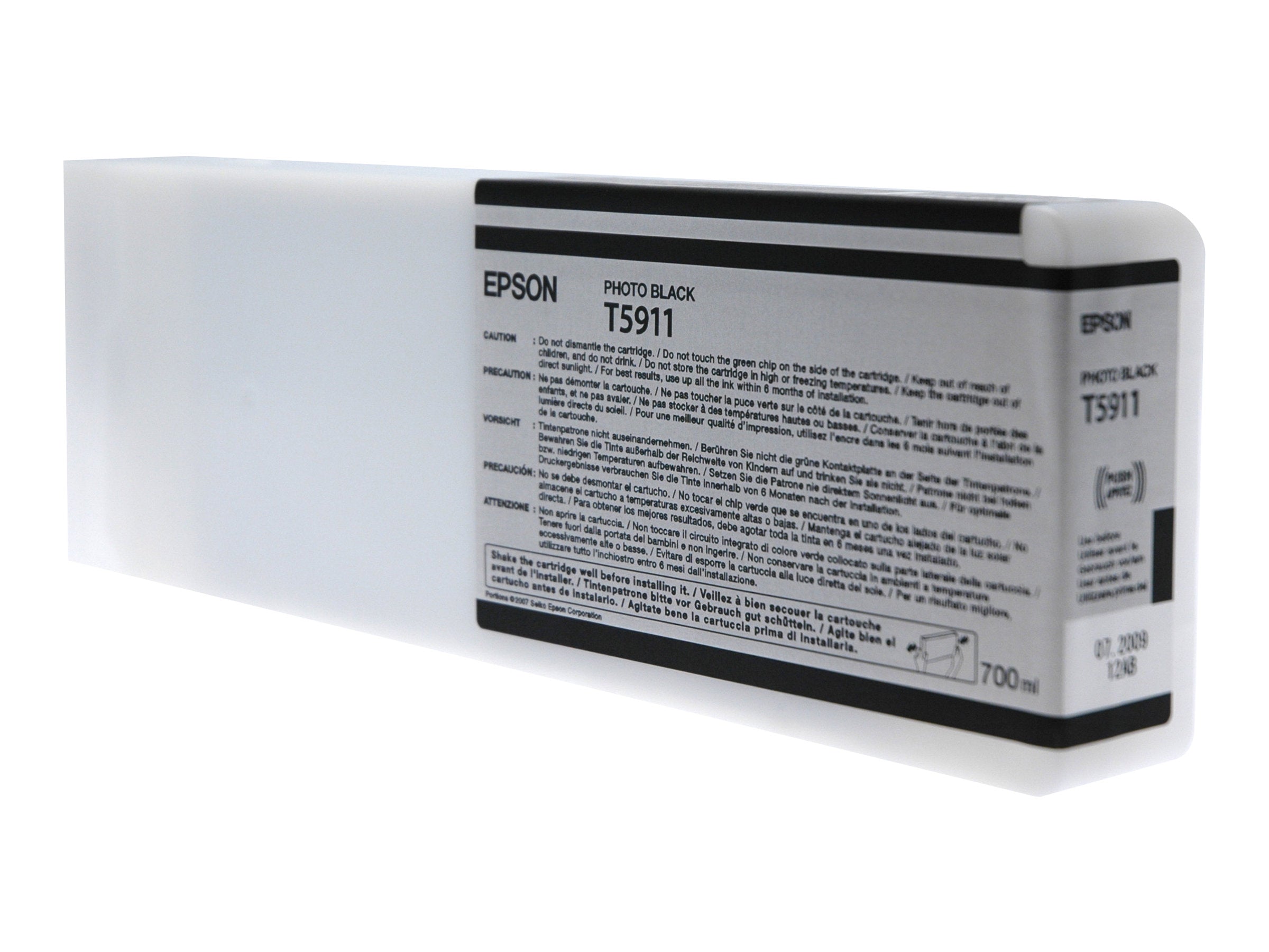 EPSON T5911 Tintenpatrone photo black Vorderansicht