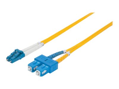 INTELLINET LWL Kabel LC/SC OS2 3m gelb 9/125um Duplex Singlemode Anschluss