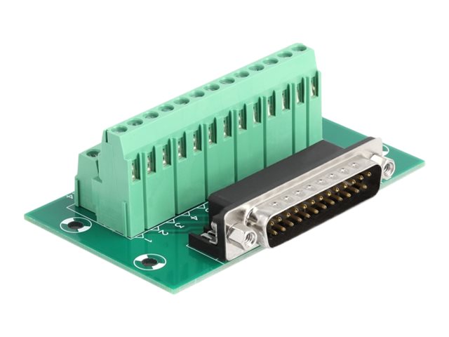 DELOCK D-Sub 25 Pin Stecker zu Terminalblock - Vorderansicht