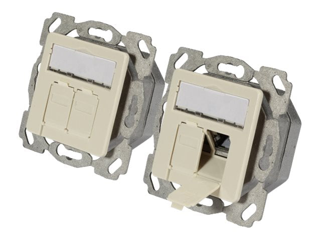 EFB Datendose Cat6a 500MHz WEISS Vorderansicht