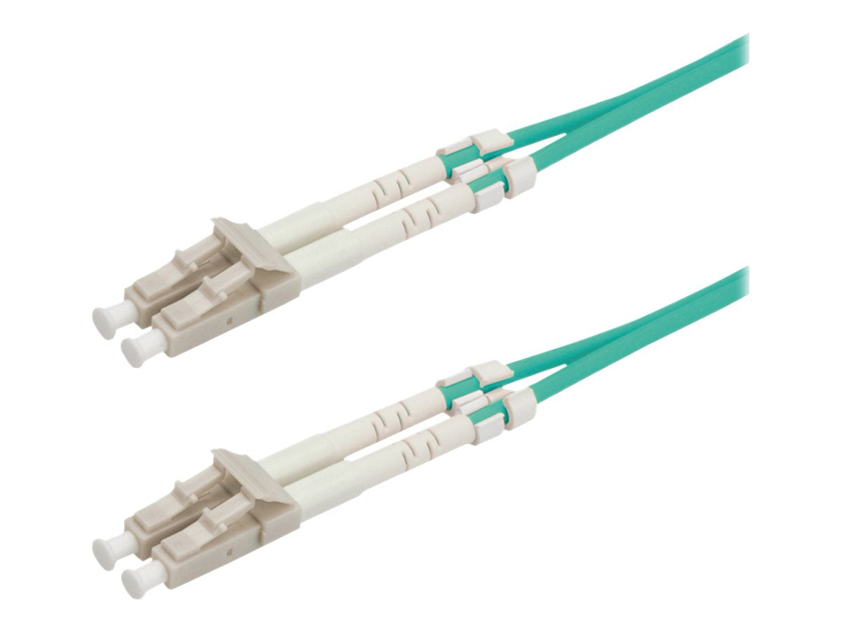 ROLINE LWL-Kabel 50/125um OM3 LC/LC Low-Loss-Stecker türkis 20m - Vorderansicht