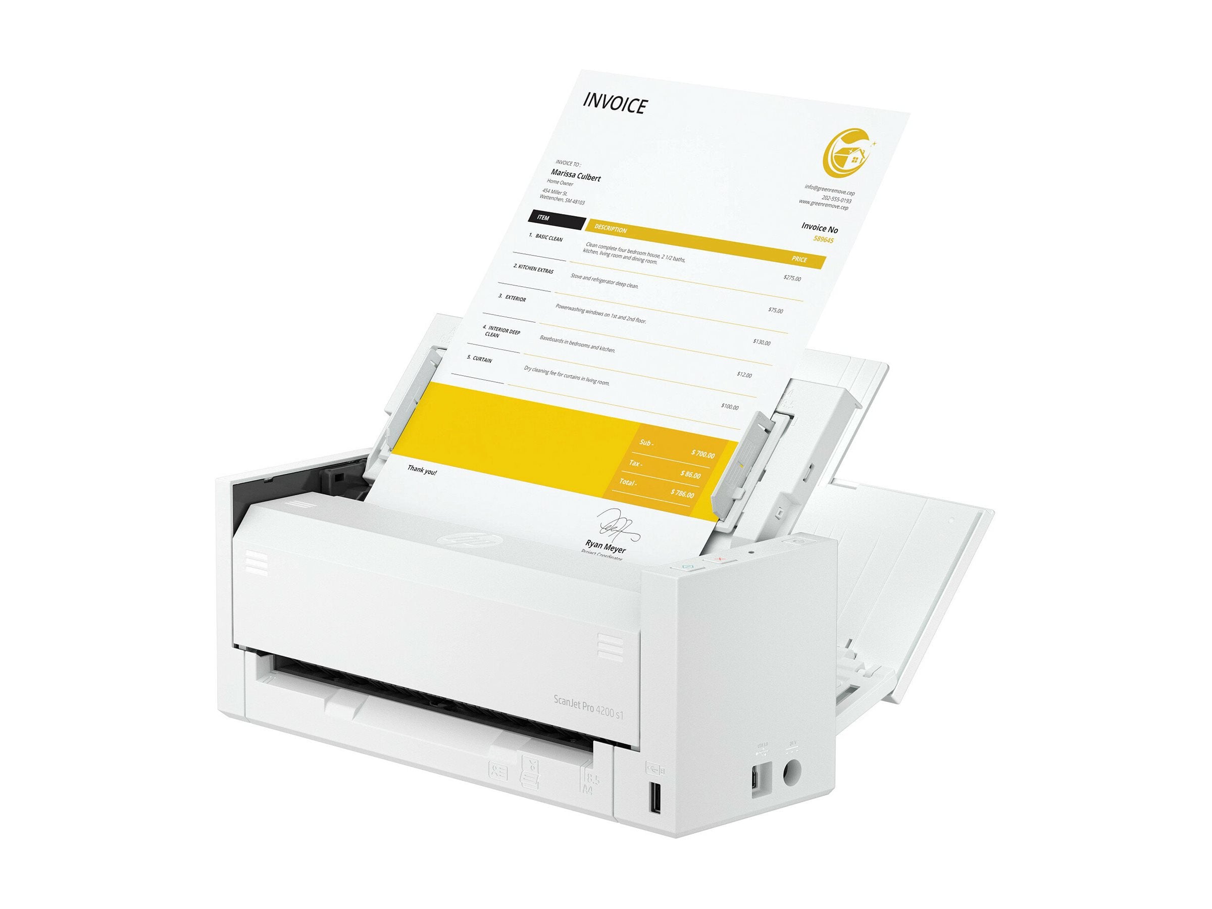 HP ScanJet Pro 4200 s1 Scanner Seitenansicht