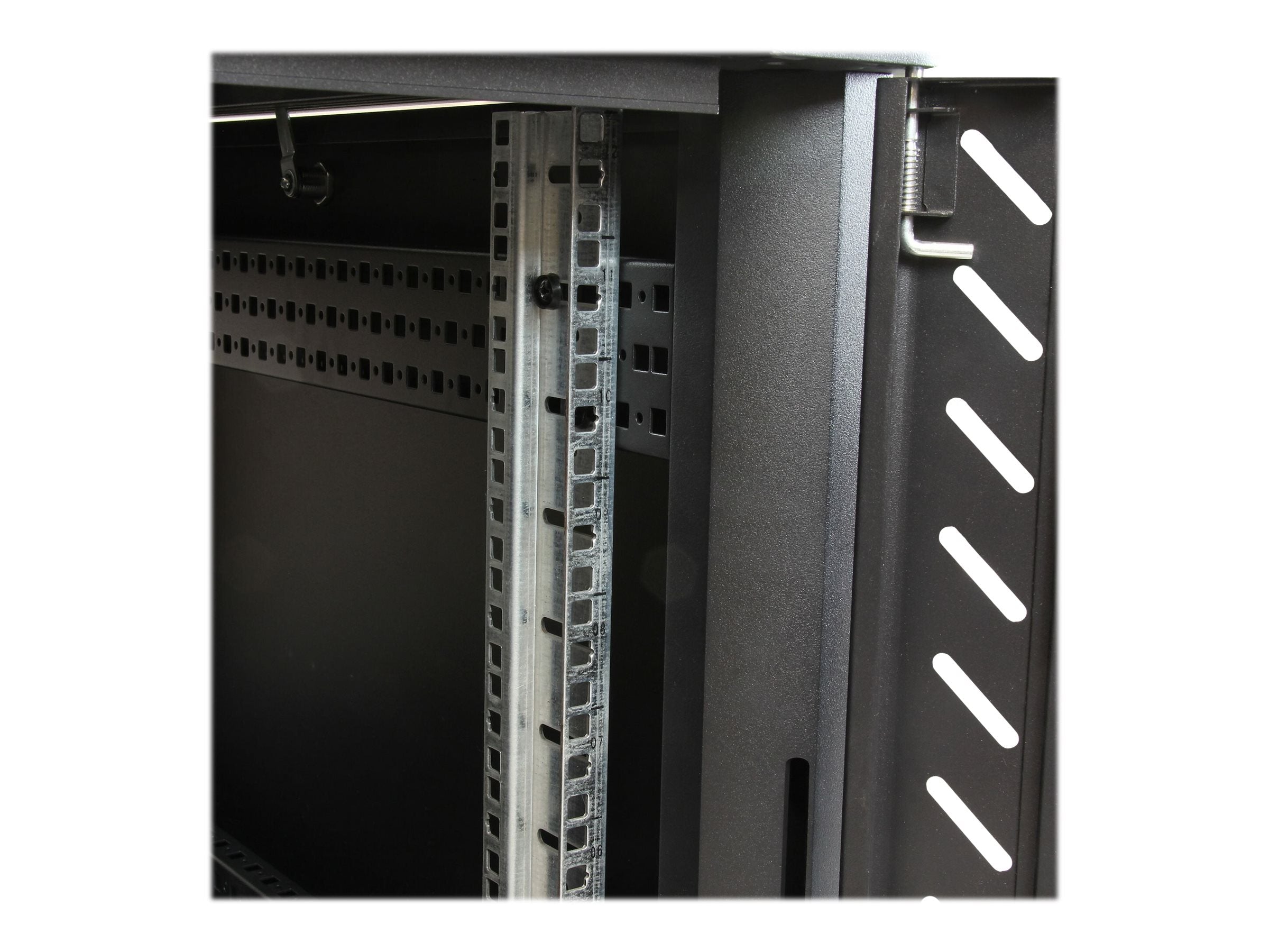 Seitenansicht des STARTECH.COM 12U 29inch Knock-Down Server Rack Cabinet mit Casters