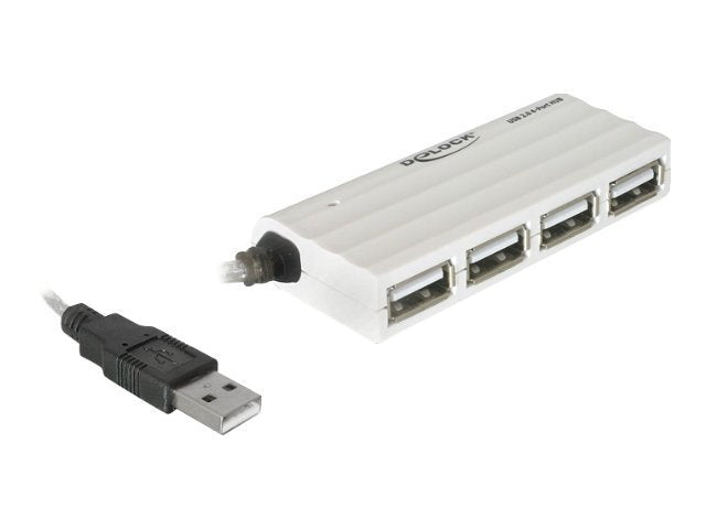 DELOCK HUB USB 2.0 4 Port extern ZSlimZ Verpackung