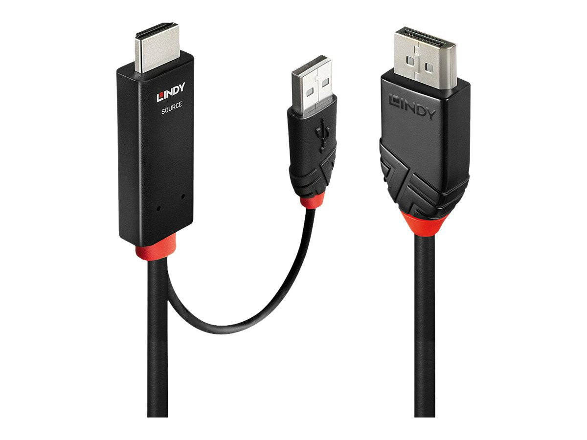 LINDY 3m HDMI an DisplayPort Adapterkabel Vorderansicht