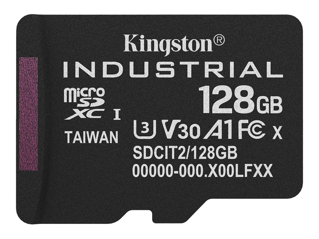KINGSTON 128GB microSDXC Industrial C10 A1 pSLC Card Vorderansicht