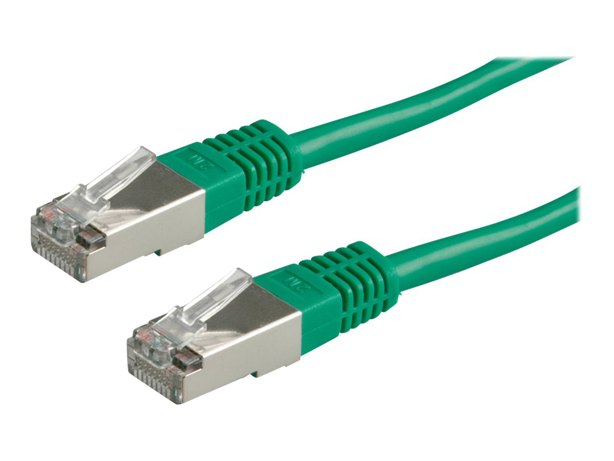ROLINE Patchkabel Kat.5e Class D S/FTP grün 3m - Vorderansicht