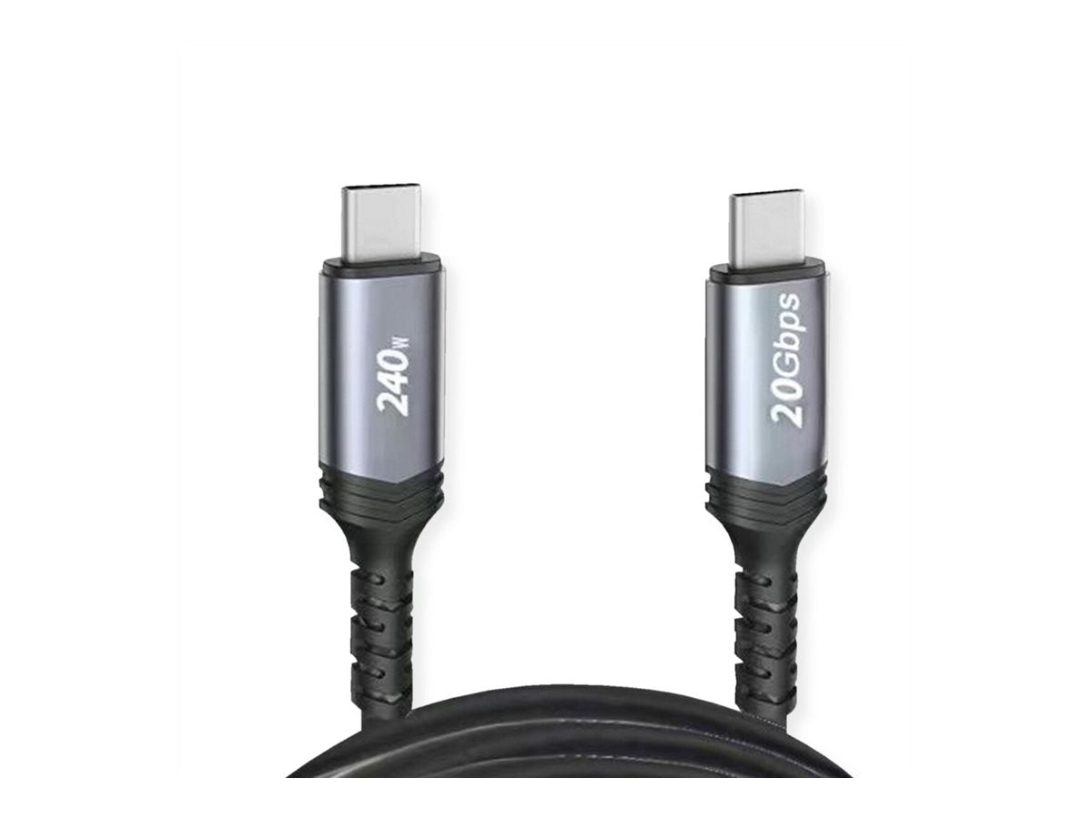 VALUE USB4 Gen2x2 Kabel C-C ST/ST 20Gbit/s 240W schwarz 2m Detailansicht