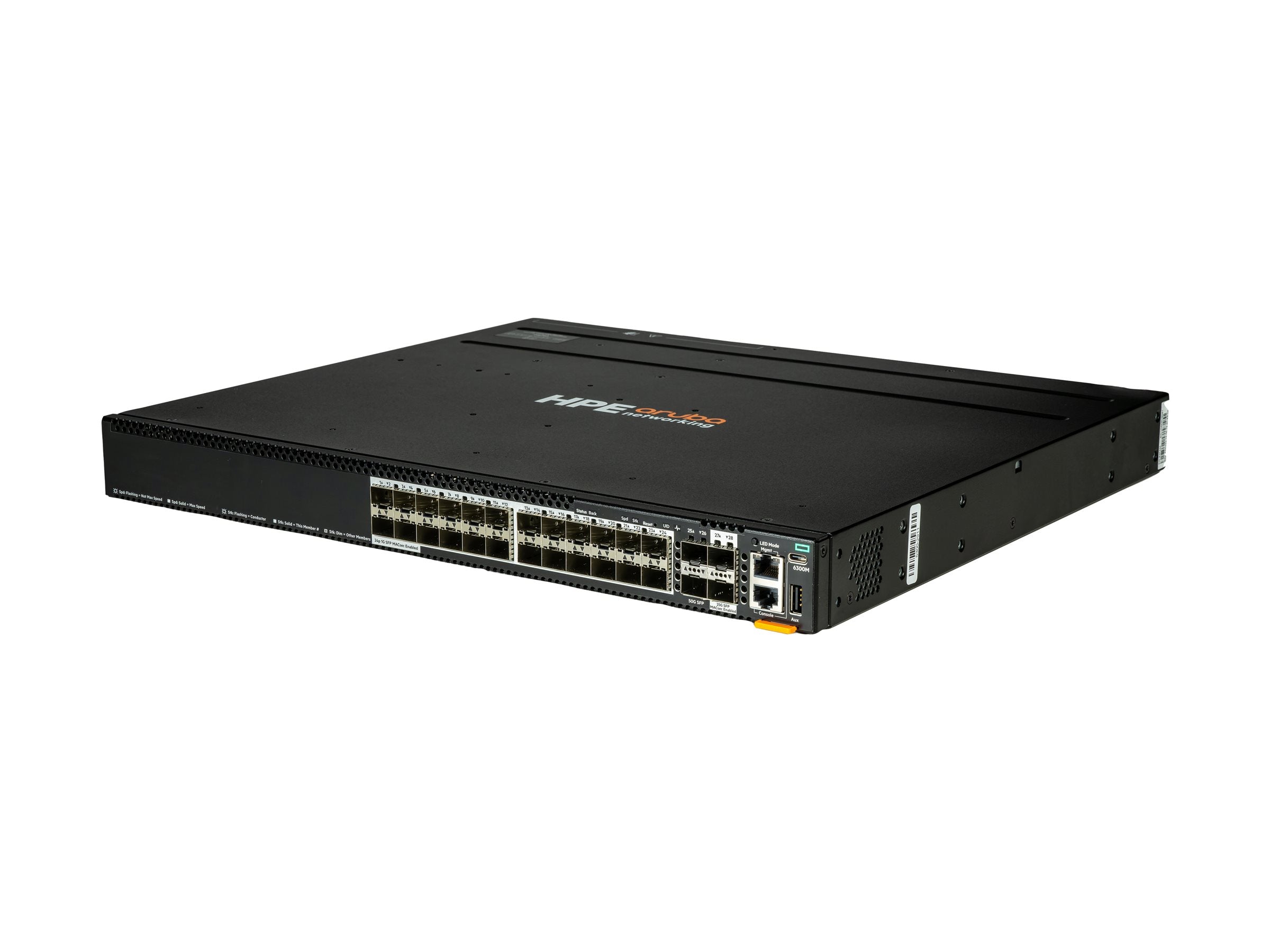 HPE Aruba Networking CX 6300M 24p SFP Switch Detailansicht
