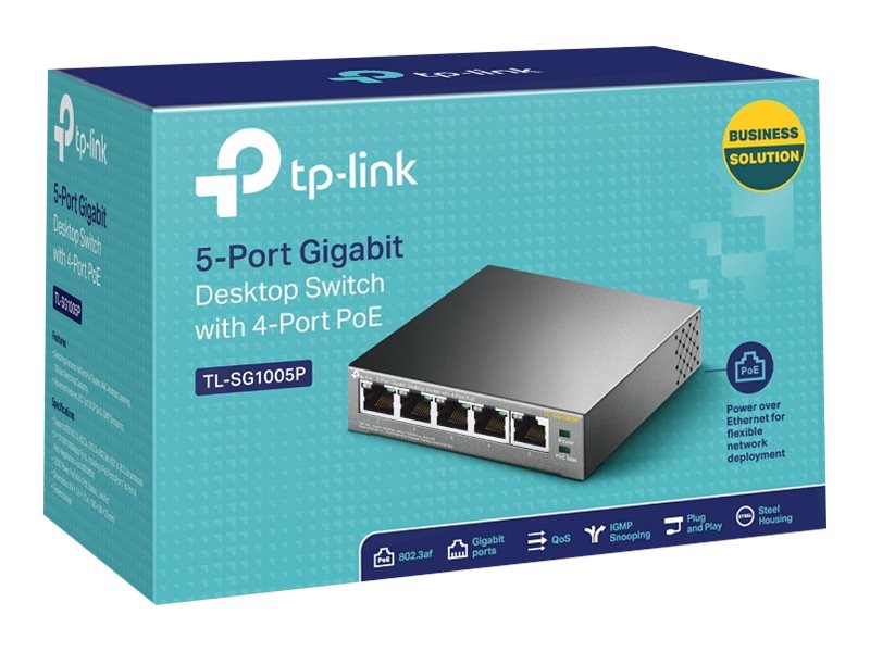 TP-LINK TL-SG1005 5-Port Desktop-Switch Vorderansicht